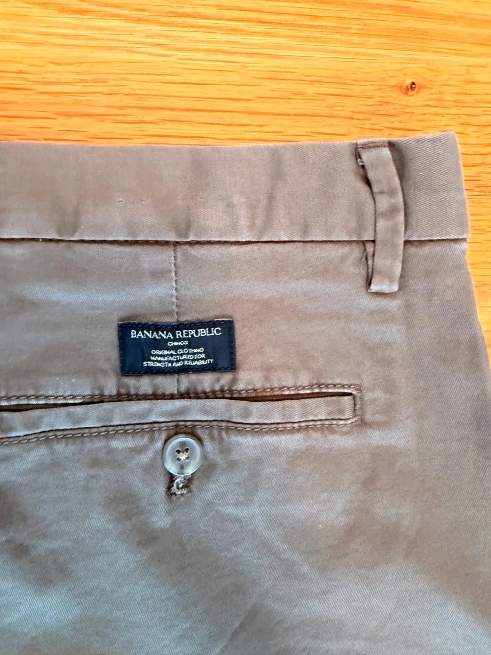 NWT Banana Republic Slim Lived-In Chino Pants Light Coffee Bean Neutral Sz 32x32
